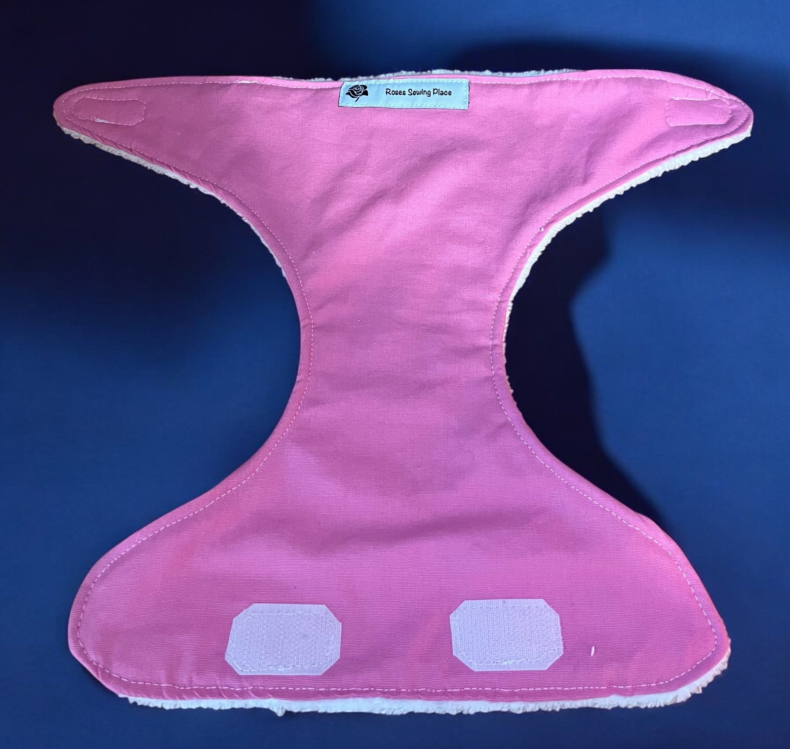 Bright Pink Hand Made Dolls Nappy with Velcro. Suits doll 43cm (as shown) - Image 6