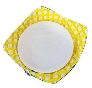 Microwavable Bowl Cosy. Sized to suit breakfast bowl. 100% Cotton. Bowl Cozy. Bowl Cosie Reversible - Image 2