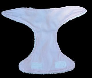 Pale Pink Doll's Nappy with Velcro. Fits doll 22cm (as shown) - Image 6