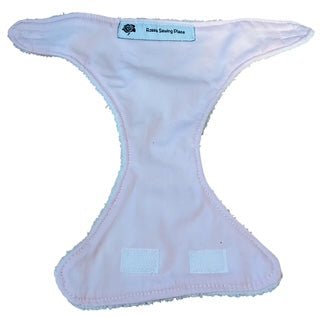 Pale Pink Doll's Nappy with Velcro. Fits 32cm doll (as shown) - Image 7