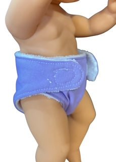 Lavender Doll Handmade Nappy with Velcro. Fits 32cm doll (as shown) - Image 4