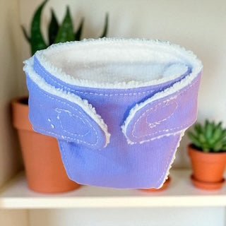 Lavender Doll Handmade Nappy with Velcro. Fits 32cm doll (as shown) - Image 2