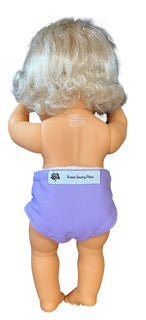 Lavender Doll Handmade Nappy with Velcro. Fit doll 38cm (as shown) - Image 3