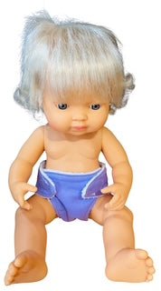 Lavender Doll Handmade Nappy with Velcro. Fit doll 38cm (as shown) - Image 4