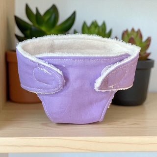 Lavender Doll Handmade Nappy with Velcro. Fit doll 38cm (as shown) - Image 2