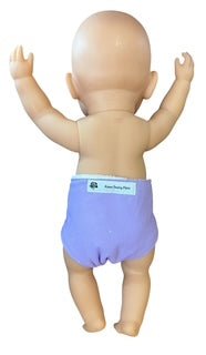 Lavender Doll Handmade Nappy with Velcro. Fits 43cm doll (as shown) - Image 3