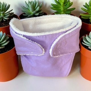 Lavender Doll Handmade Nappy with Velcro. Fits 43cm doll (as shown) - Image 2