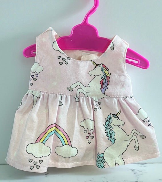 Unicorn Daydreams Dolls dress with velcro. Suits 38cm doll (as shown) - Image 2
