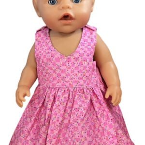 Confetti Pink Dolls dress. Suits 43cm doll (as shown)