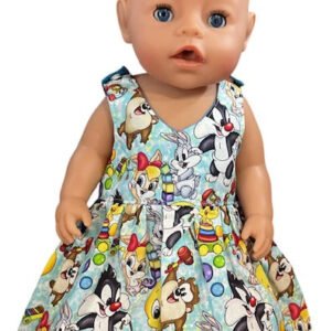 Giggle Gang Dolls Dress. Suits 43cm doll (as shown)