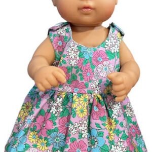 Pink Posy Dolls Dress. Suits 32cm doll (as shown)