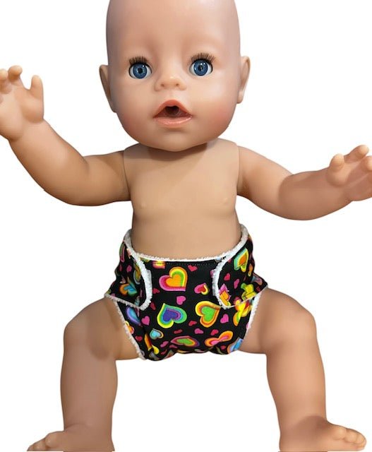Happy Hearts Doll Nappy. Fits 43cm doll (as shown) - Image 5