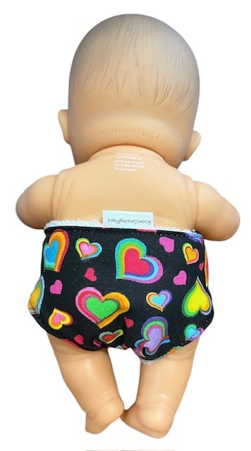 Happy Hearts Doll Nappy. Fits 22cm Doll (as shown) - Image 3