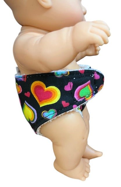 Happy Hearts Doll Nappy. Fits 22cm Doll (as shown) - Image 4