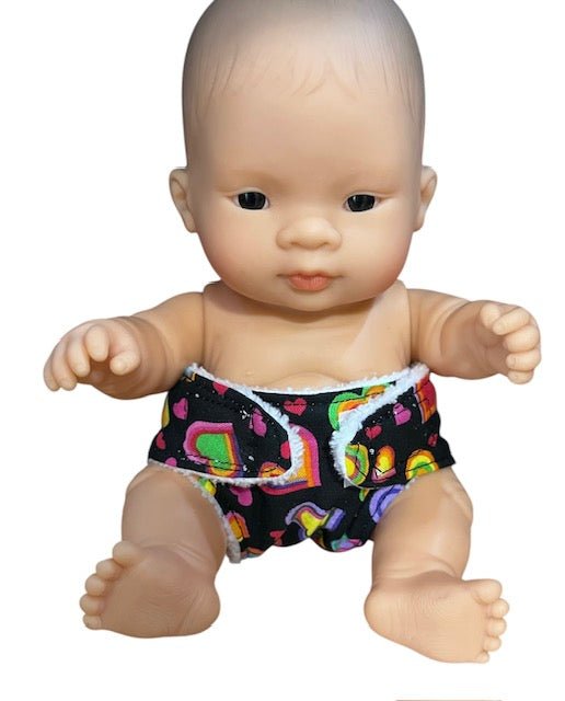 Happy Hearts Doll Nappy. Fits 22cm Doll (as shown) - Image 5