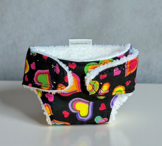 Happy Hearts Doll Nappy. Fits 22cm Doll (as shown) - Image 2
