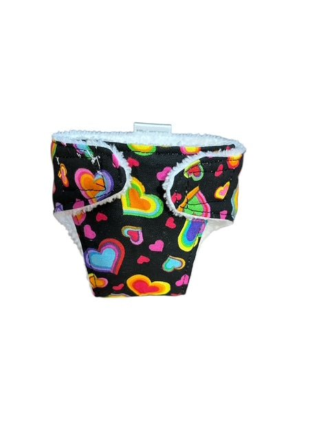 Happy Hearts Doll Nappy. Suits 32cm doll (as shown) velcro diaper - Image 6