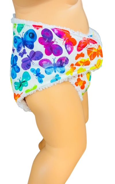 Butterfly Kisses Doll Nappy. Fits 38cm Minilands doll (as shown). Doll Diaper - Image 4