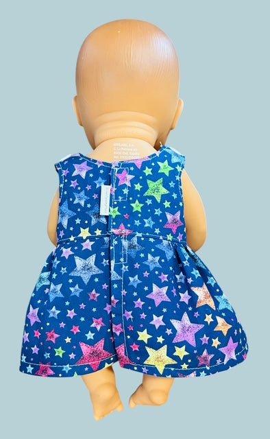 Twinkle Star Party Doll Dress. Fits 32cm MiniLands doll (as shown) - Image 2
