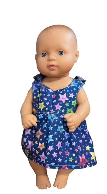 Twinkle Star Party Doll Dress. Fits 32cm MiniLands doll (as shown) - Image 4