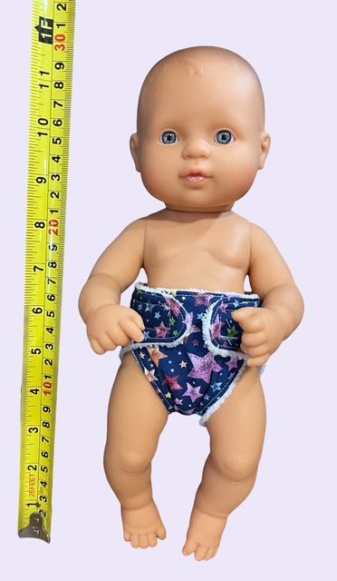 Twinkle Star Party Doll Nappy. Fits 32cm MiniLand doll (as shown) - Image 6