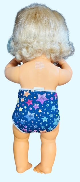Twinkle Star Party Doll Nappy. Fits 38cm MiniLands doll (as shown) - Image 3