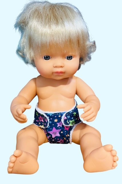 Twinkle Star Party Doll Nappy. Fits 38cm MiniLands doll (as shown) - Image 5