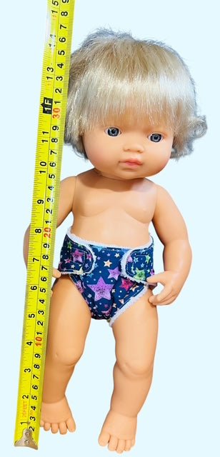 Twinkle Star Party Doll Nappy. Fits 38cm MiniLands doll (as shown) - Image 6