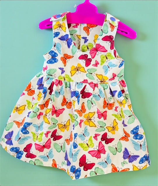 Butterfly dolls dress. Fits 43cm baby born doll (as shown) - Image 2