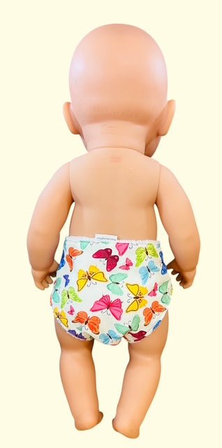Butterfly Handmade doll nappy. Fits 43cm Baby Born doll (as shown) - Image 4