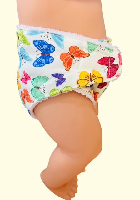 Butterfly Handmade doll nappy. Fits 43cm Baby Born doll (as shown) - Image 7