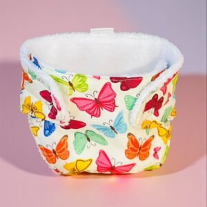 Butterfly Handmade doll nappy. Fits 43cm Baby Born doll (as shown)