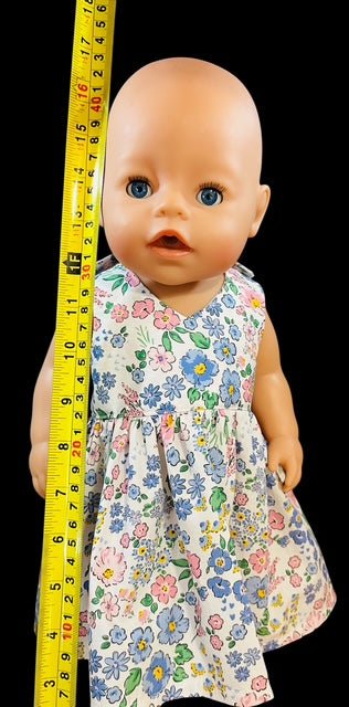 Priscilla Doll Dress. Fits 43cm Baby Born Doll (as shown). - Image 7