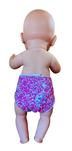 Sprinkle Splash Doll's Nappy with Velcro. Fits 43cm Baby Born Doll (as shown) - Image 3