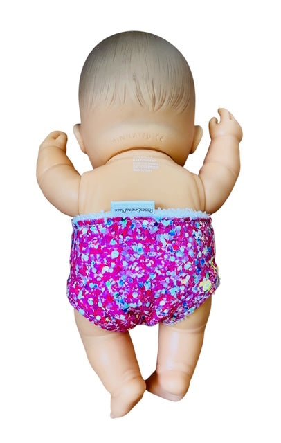 Sprinkle Splash Doll's nappy. Fits 22cm MiniLands Doll (as shown) - Image 3