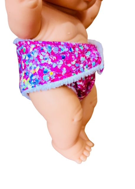 Sprinkle Splash Doll's nappy. Fits 22cm MiniLands Doll (as shown) - Image 4