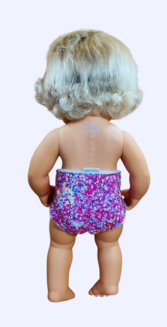Sprinkle Splash Doll Nappy with Velcro. Fits 38cm MiniLands doll (as shown) - Image 3