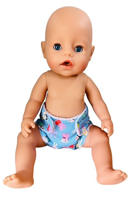 Piggy Playtime Doll Nappy. Fits 43cm Baby Born Doll. - Image 4