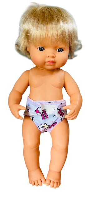 Whisker Pink doll Nappy. Fits 38cm Mini Lands Doll. (as shown) - Image 2