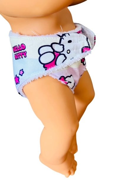 Whisker Pink Dolls Nappy. Fits 32cm Mini Lands Doll. (as shown) - Image 4