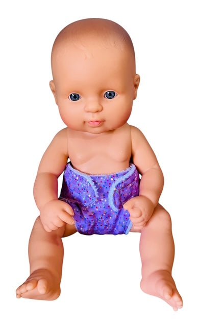 Confetti Purple Doll Nappy. Fits 32cm Mini Lands Doll (as shown) - Image 5