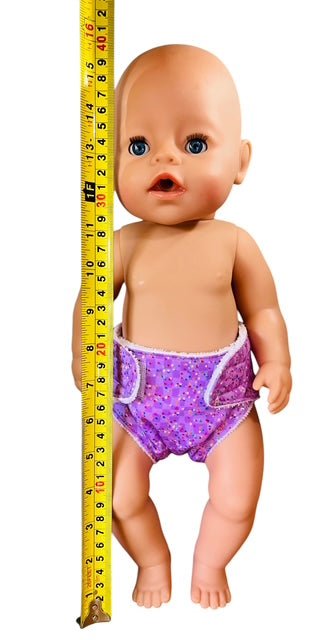 Confetti Purple Doll nappy. Fits 43cm Baby Born Doll (as shown) - Image 6