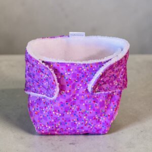 Confetti Purple Doll nappy. Fits 43cm Baby Born Doll (as shown)