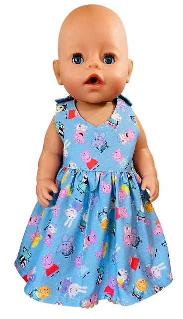 Piggy Playtime Doll Dress. Fits 43cm Baby Born Doll. - Image 2