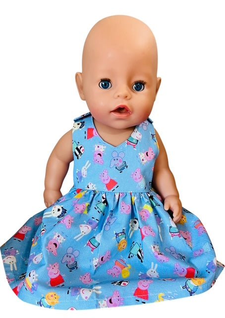 Piggy Playtime Doll Dress. Fits 43cm Baby Born Doll. - Image 5