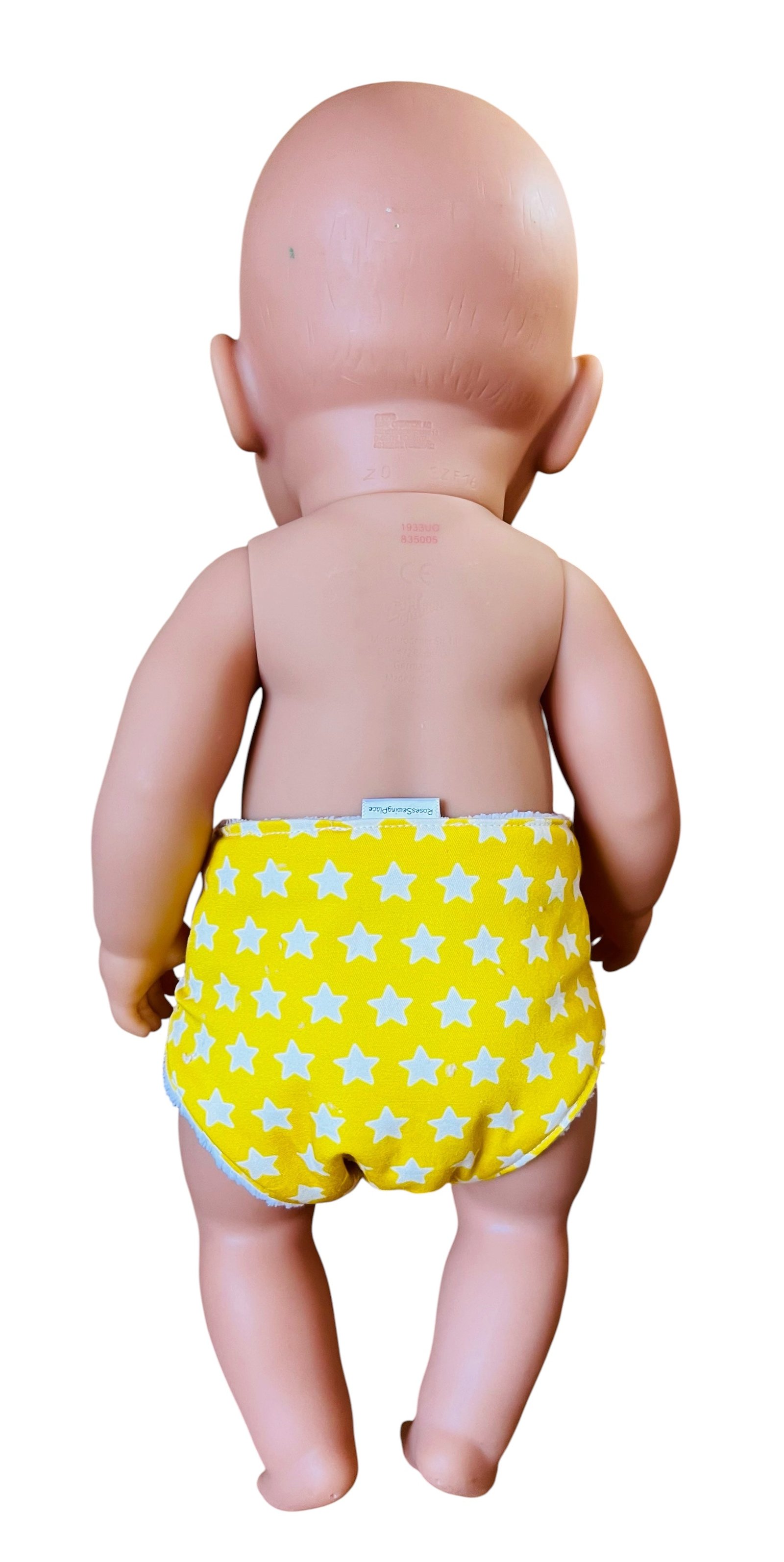 Sunshine Stars Doll Nappy. Fits 43cm Baby Born doll (as shown) - Image 3