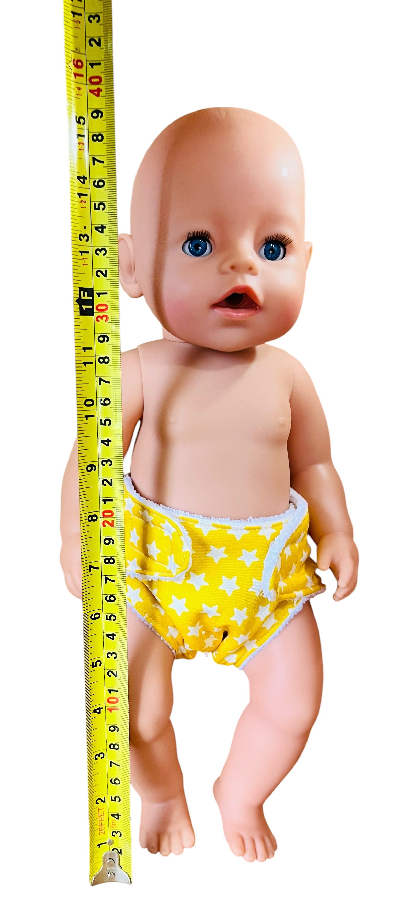 Sunshine Stars Doll Nappy. Fits 43cm Baby Born doll (as shown) - Image 6