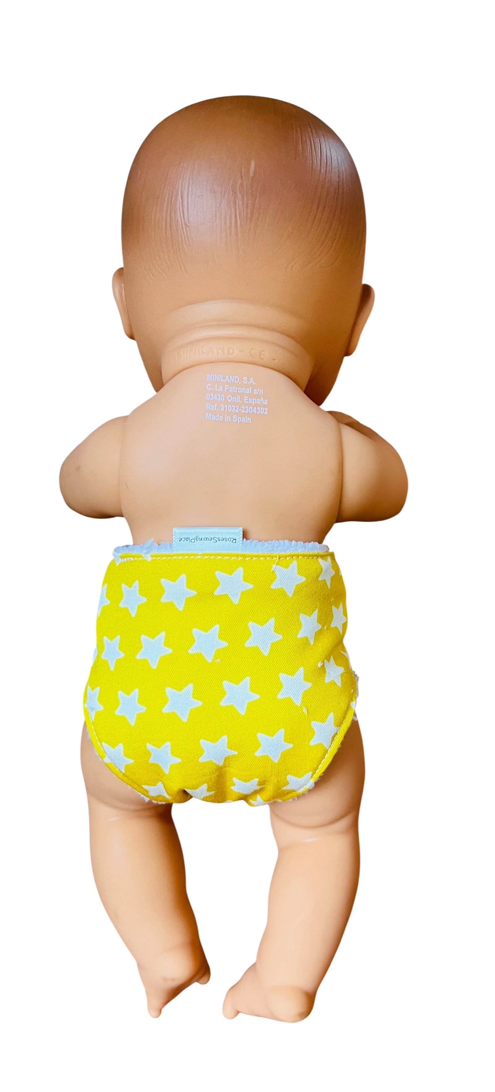 Sunshine Stars Doll Nappy. Fits 32cm MiniLands Doll (as shown) - Image 3