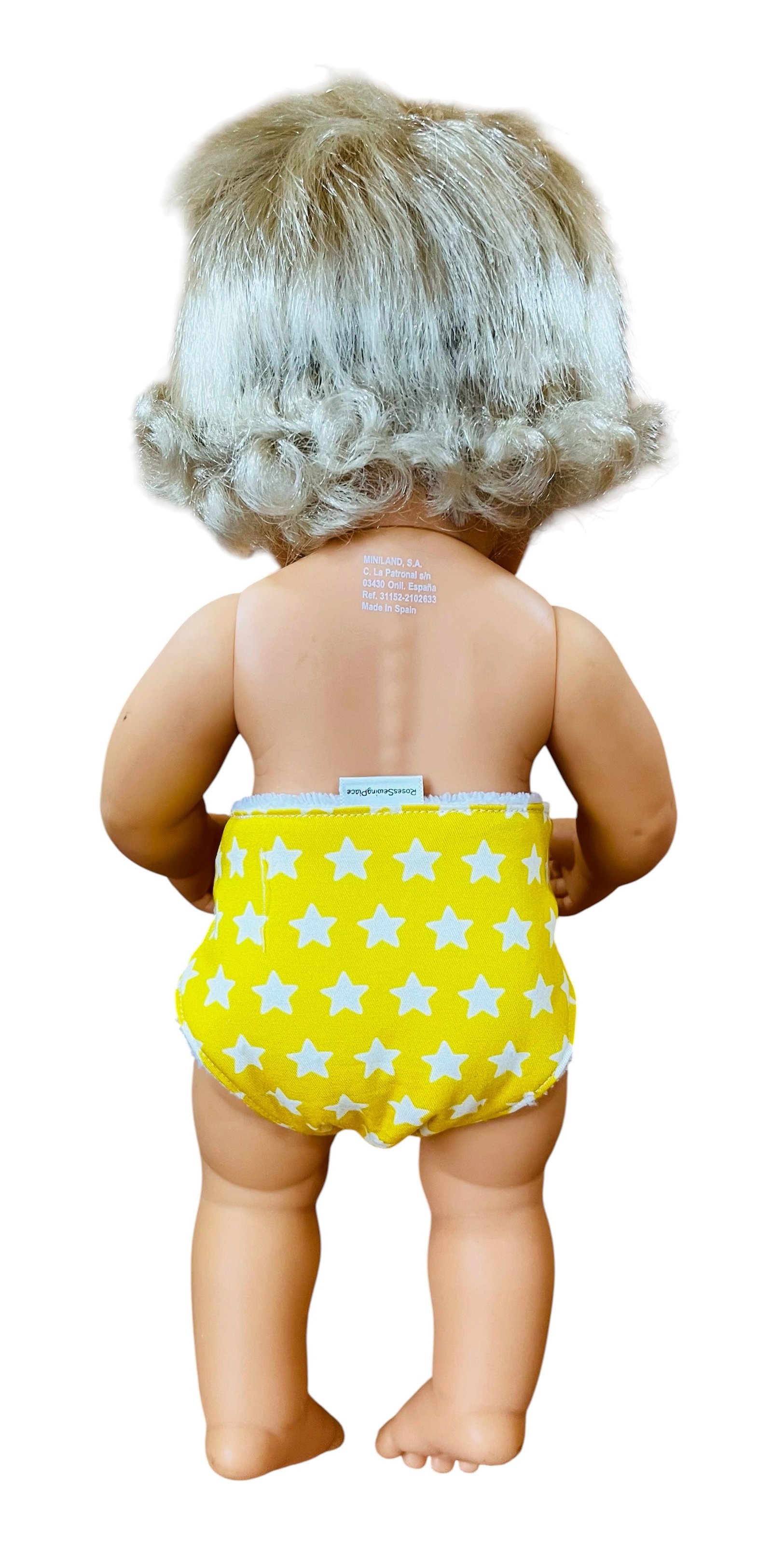 Sunshine Stars Doll Nappy. Fits 38cm MiniLands Doll - Image 3