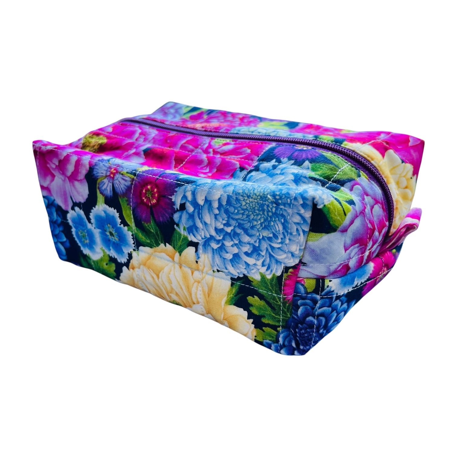 Zippered Boxy Pouch - Chrysanthemum Blooms - Image 2